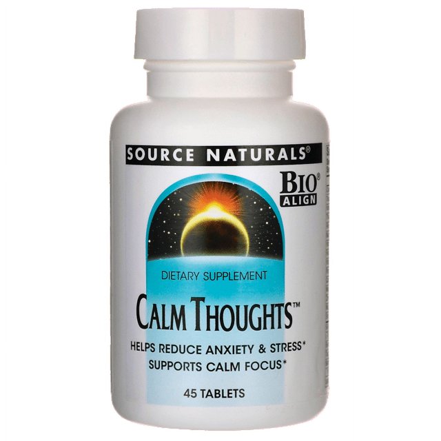 Source Naturals Calm Thoughts, Stress and Anxiety Relief Tablets, 45
