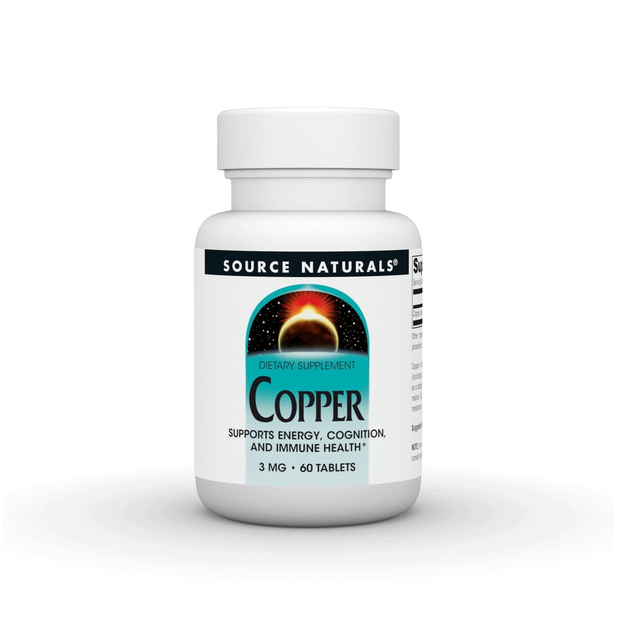 Source Naturals Copper 3mg, 60 tablets