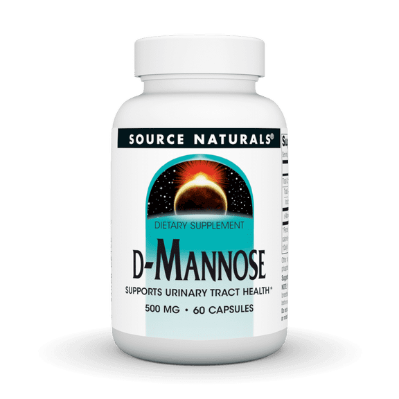 Source Naturals D-Mannose, Potent Urinary Tract & Bladder Health Support*, 500mg - 60 Capsules