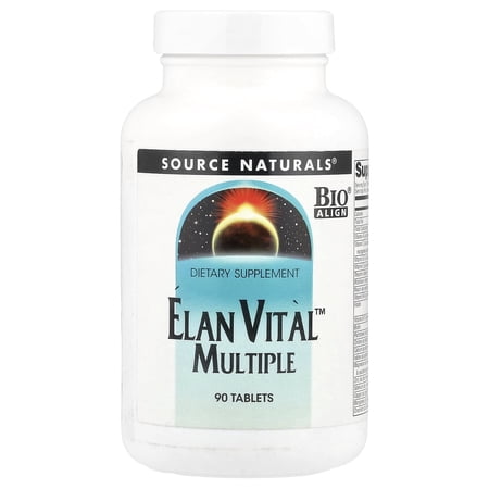 Source Naturals Elan Vital Multiple for Multiple Body System Support 90 Tablets