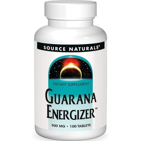 Source Naturals Guarana Energizer Caffeine and Energy, 900 mg, 100 Tablets