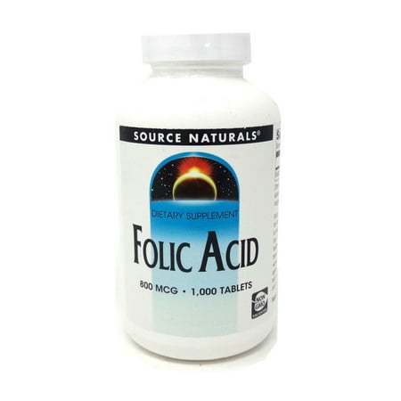 Source Naturals, Inc. Folic Acid 800 mcg 1000 Tablet