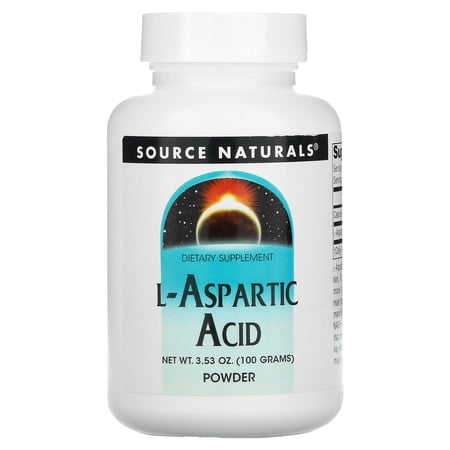 Source Naturals, Inc. L-Aspartic Acid Powder 100 Gram 3.53 oz Powder