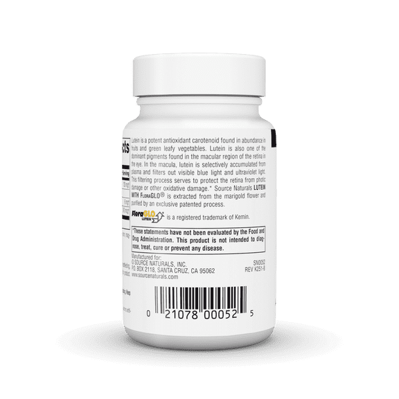 Source Naturals Lutein with FloraGLO Antioxidant Carotenoid* ,6 mg - 90 Capsules