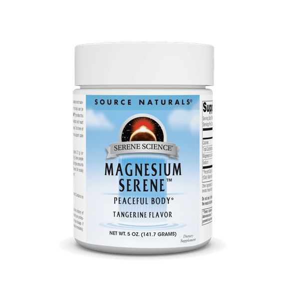 Source Naturals Serene Science Magnesium Serene, Peaceful Body, Tangerine Flavored, 5 Ounces