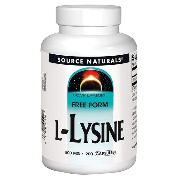 Source Naturals - L-Lysine Free Form 500 mg. - 200 Capsules