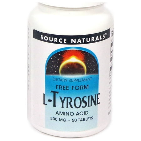 Source Naturals - L-Tyrosine Free Form Amino Acid 500 mg. - 50 Tablets