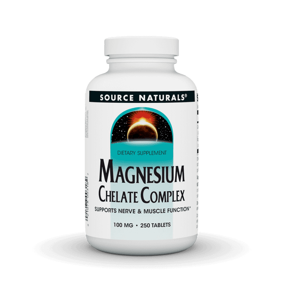 Source Naturals Magnesium Chelate 100 Mg Tablets - 250 Ea