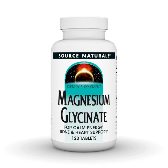 Source Naturals Chelated Magnesium Glycinate 200 mg, 120 Tablets