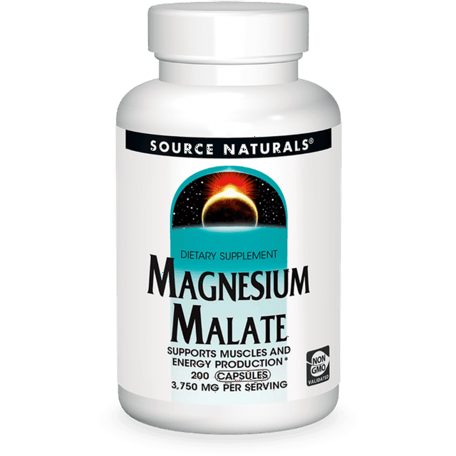 Source Naturals Magnesium Malate 3750mg - Muscle Function & Energy ...