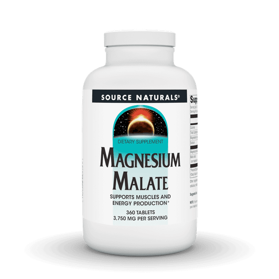 Source Naturals Magnesium Malate, 3750 mg per Serving - for Energy Production* - 360 Tablets