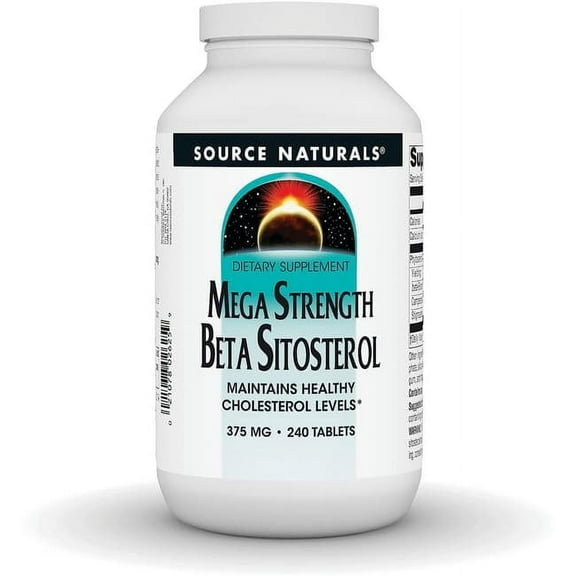 Source Naturals Mega Strength Beta Sitosterol, Plant Sourced, 375mg - 240 Tablets