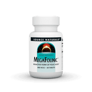 Source Naturals Mega Folinic, Bioactive Form of Folic Acid, 800 mcg Tablets, 60 Count