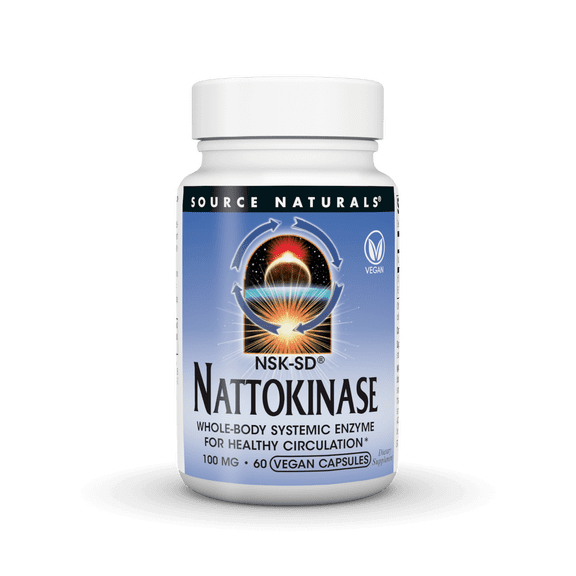 Source Naturals NSK-SD Nattokinase, 100 mg  - 60 Vegan Capsules