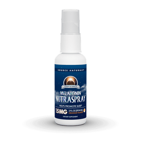Source Naturals Nutraspray Melatonin - Orange 1.5 mg 2 fl oz Spray