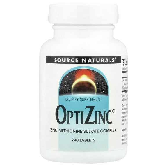 Source Naturals Optizinc, Zinc MethionIne Sulfate Complex* - 240 Tablets
