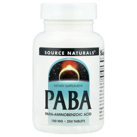 Source Naturals PABA, 100 mg, 250 Tablets