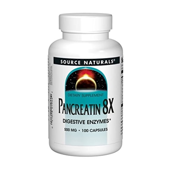 Source Naturals Pancreatin 8X 500 mg - 100 Capsule