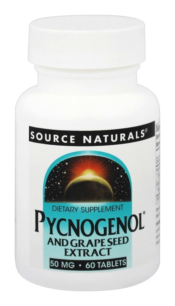Source Naturals Pycnogenol and Grape Seed Extract 50 mg. 60 Tablets