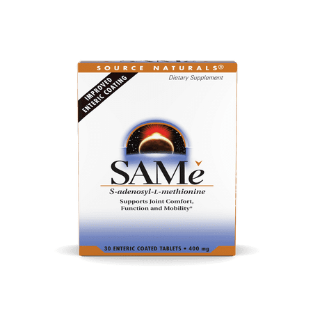 Source Naturals SAMe, Supports Joint Comfort, 400mg - 30 Enteric Coated Tablets