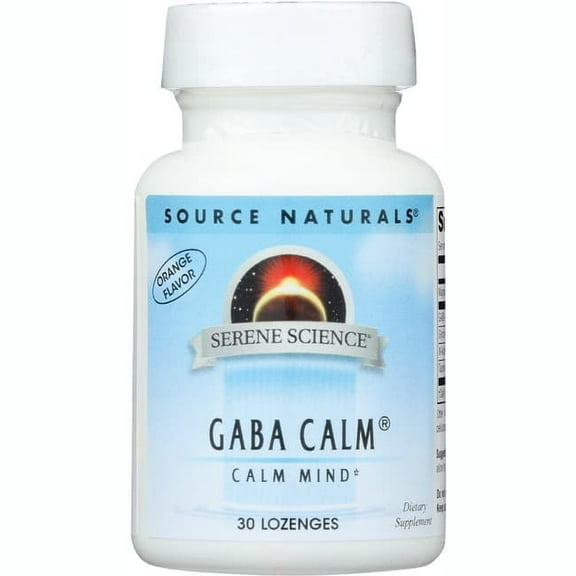 Source Naturals Serene Science GABA, 125 mg, Orange Flavored* - 30 Lozenges