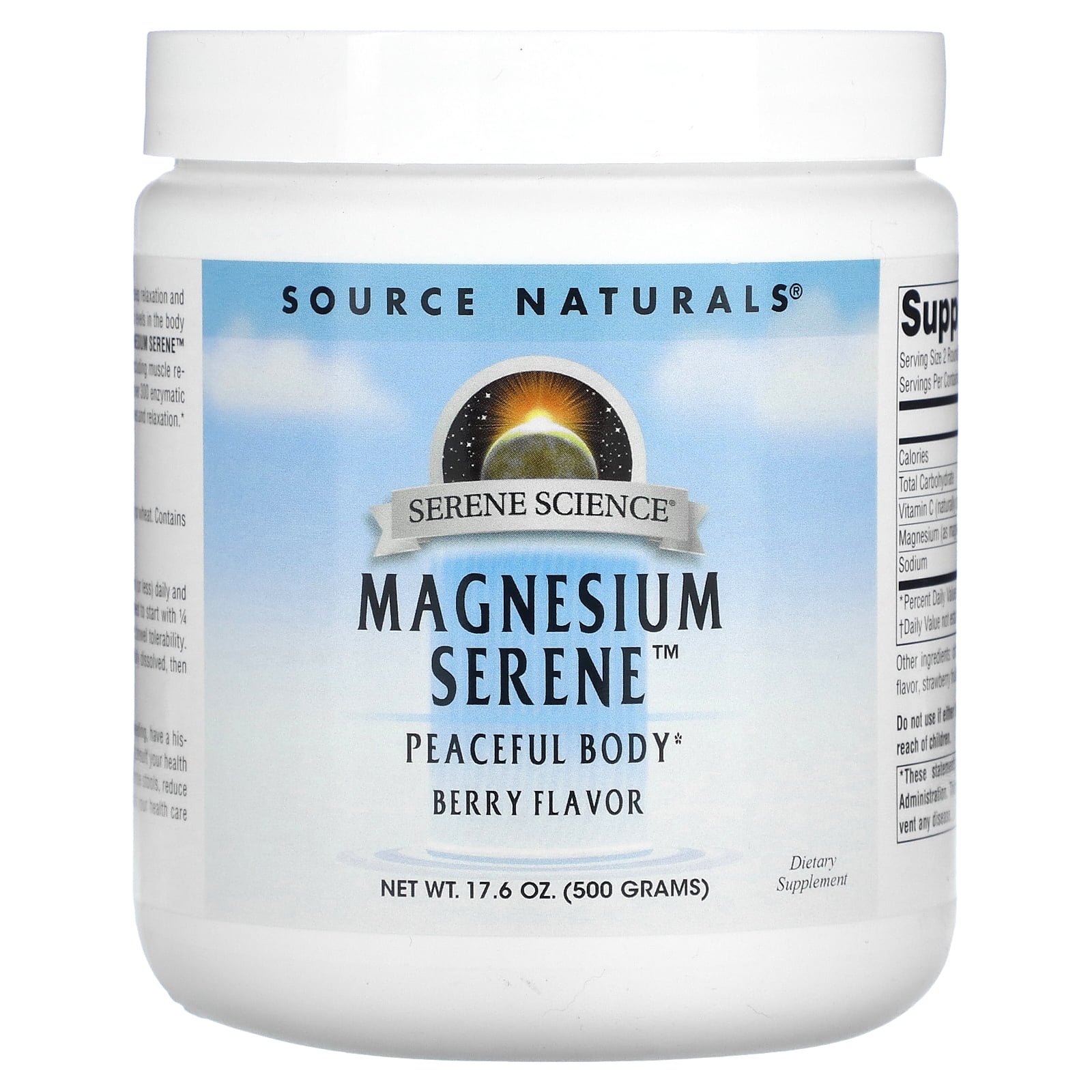 Source Naturals Serene Science Magnesium Serene, Peaceful Body - Berry Flavored - 17.6 Ounces