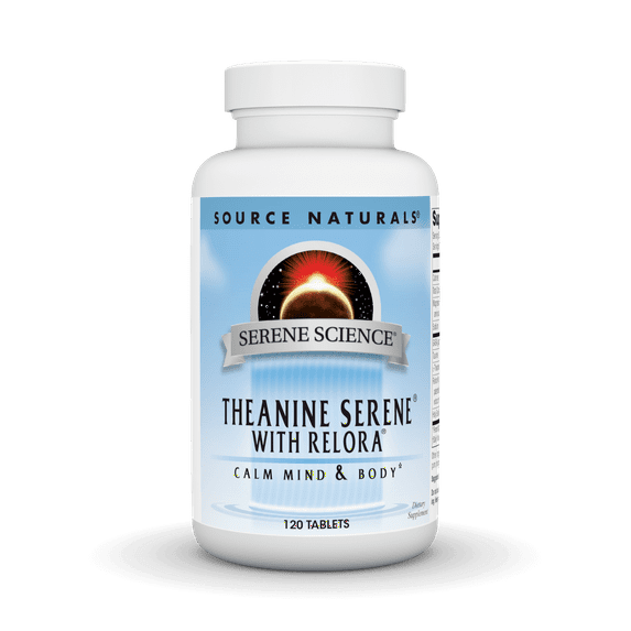 Source Naturals Serene Science Theanine Serene Tablets for Supplementation, 120 Count