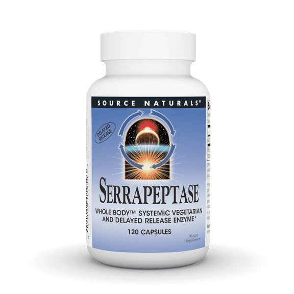 Source Naturals Serrapeptase - Delayed Release Enzyme - 120 Vegetarian Capsules