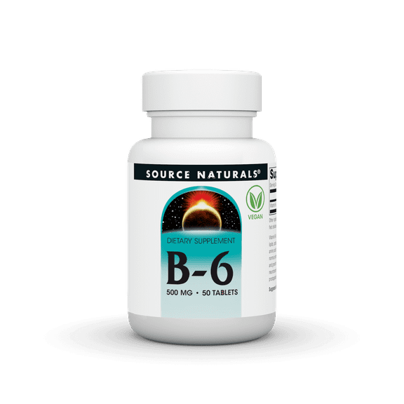 Source Naturals Vitamin B-6, Immune System Support, 500 mg - 50 Tablets