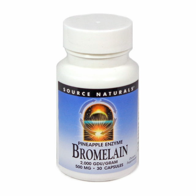 Source Naturals, Inc. Bromelain 500mg 2000 GDU/g 30 Capsule