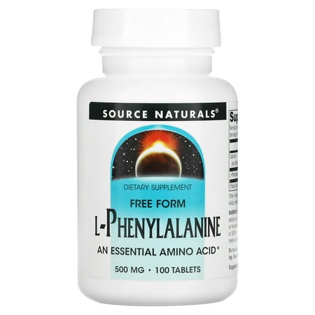 Source Naturals - L-Phenylalanine Essential Free Form Amino Acid 500 mg. - 100 Tablets