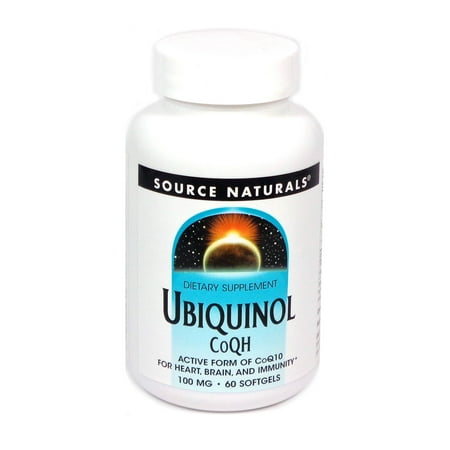 Source Naturals - Ubiquinol CoQH Active Form Of CoQ10 For Heart Brain & Immunity 100 mg. - 60 Softgels