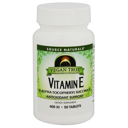 Source Naturals - Vegan True Vitamin E 400 IU - 50 Tablets