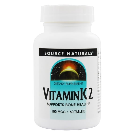 Source Naturals, Vitamin K2, 100 mcg, 60 Tablets
