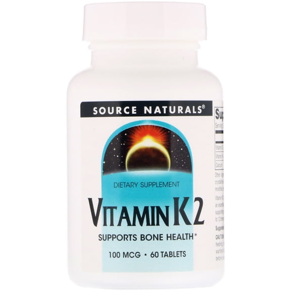 Source Naturals, Vitamin K2, 100 mcg, 60 Tablets