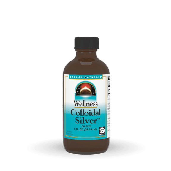 Source Naturals Wellness Colloidal Silver 30 ppm, Supports Physical Well Being* - 2 Fluid oz