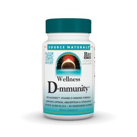 Source Naturals Wellness D-mmunity, 125 mcg D-3 - 30 Vegetarian Capsules