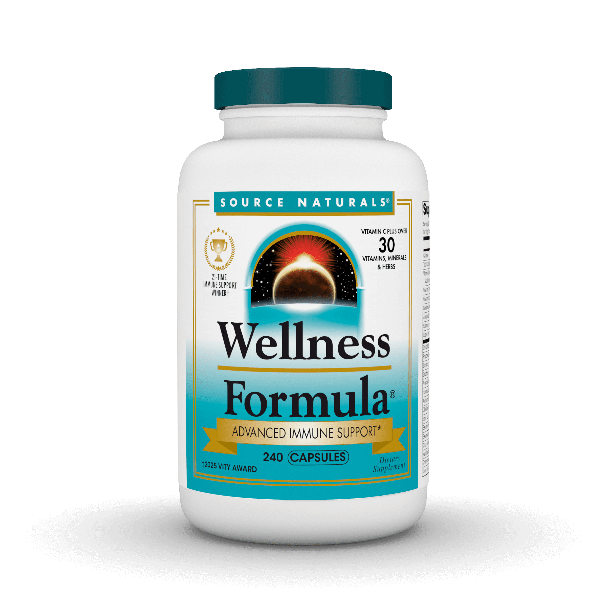 Source Naturals Wellness Formula Bio-Aligned Vitamins & Herbal Defense Advanced Immune Support* - Dietary Supplement & Immunity Booster - 240 Capsules