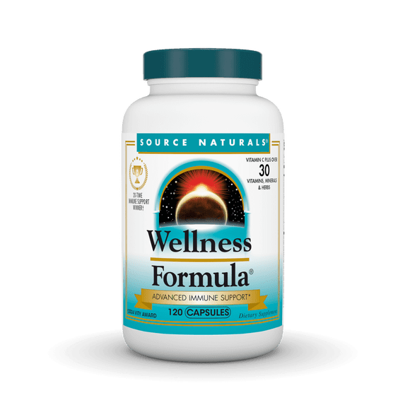 Source Naturals Wellness Formula, Advanced Immune Support*, Bio-Aligned Vitamins & Herbal Defense - Immune System Support Supplement & Immunity Booster - 120 Capsules