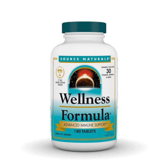 Source Naturals Wellness Formula Bio-Aligned Vitamins & Herbal Defense - Immune System Support Supplement & Immunity Booster* - 180 Tablets