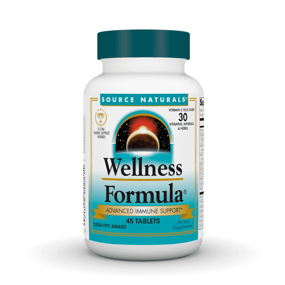 Source Naturals Wellness Formula Bio-Aligned Vitamins & Herbal Defense - Immune System Support Supplement & Immunity Booster - 45 Tablets