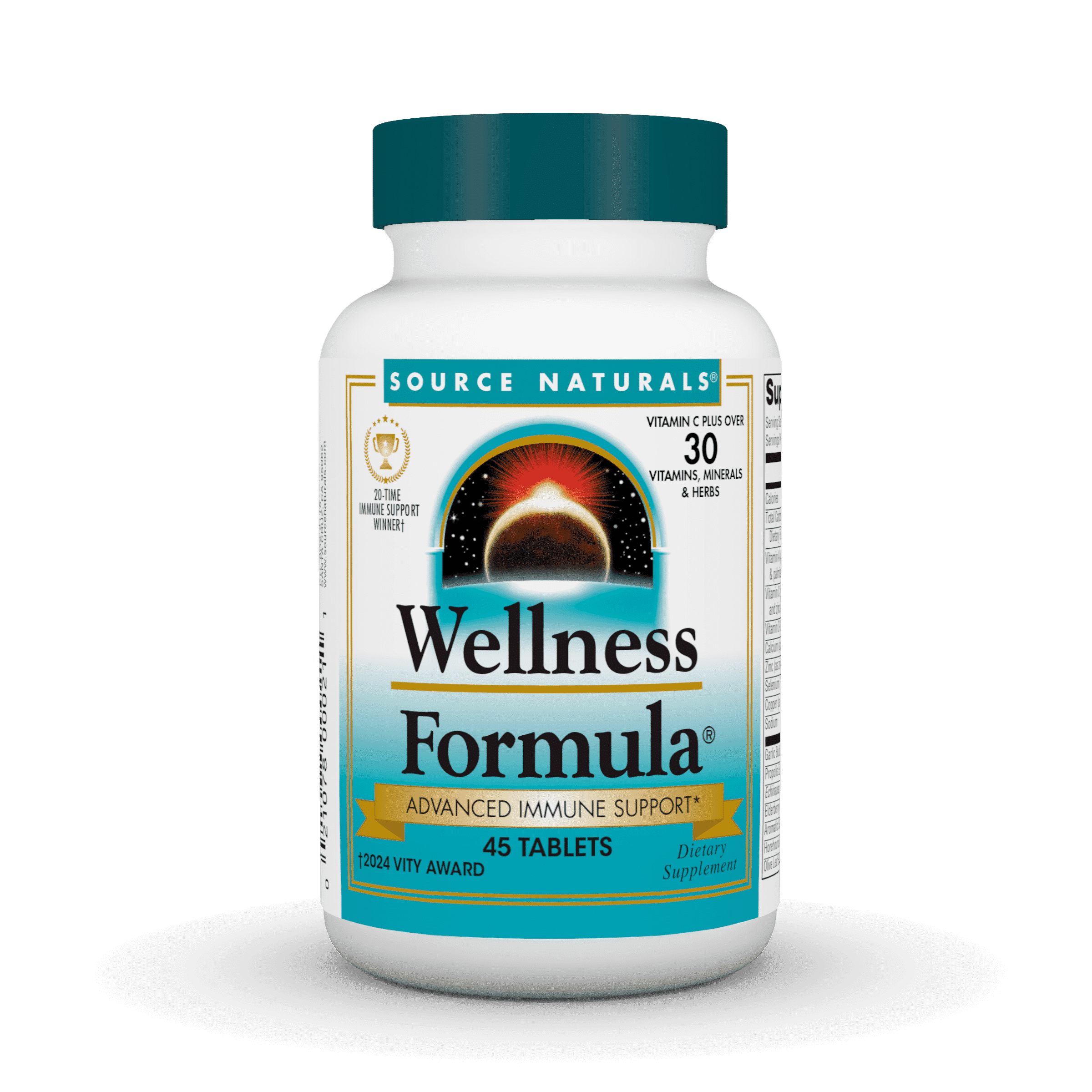 Source Naturals Wellness Formula Bio-Aligned Vitamins & Herbal Defense - Immune System Support Supplement & Immunity Booster - 45 Tablets
