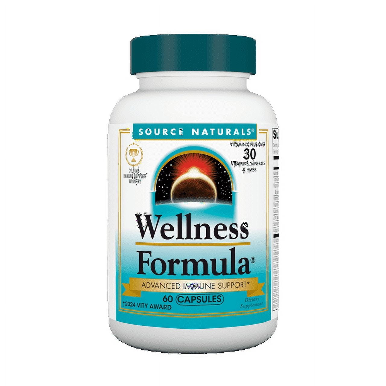 Source Naturals Wellness Formula Bio-Aligned Vitamins & Herbal Defense for Immune System Support - Dietary Supplement & Immunity Booster - 60 Capsules