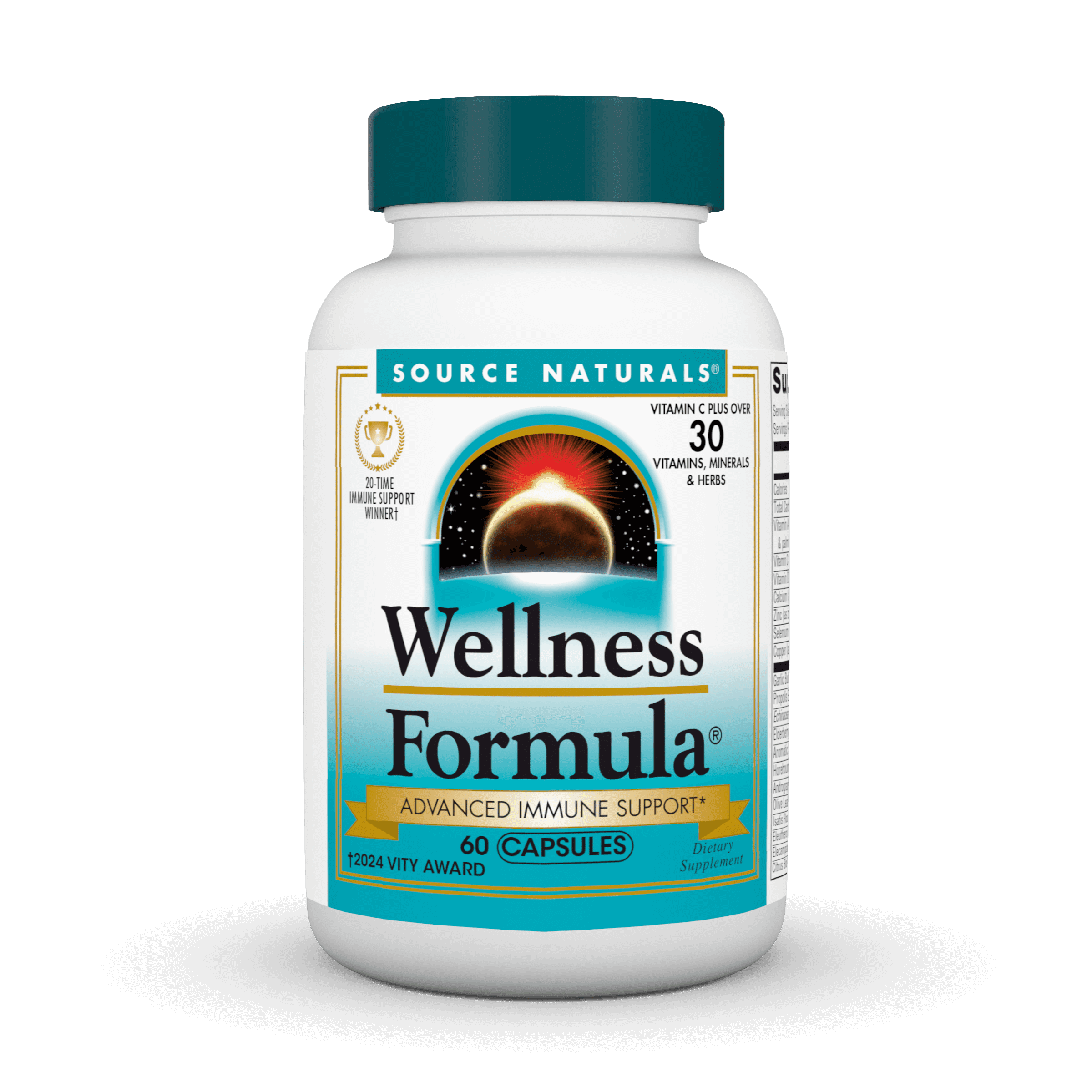 Source Naturals Wellness Formula Bio-Aligned Vitamins & Herbal Defense for Immune System Support - Dietary Supplement & Immunity Booster - 60 Capsules