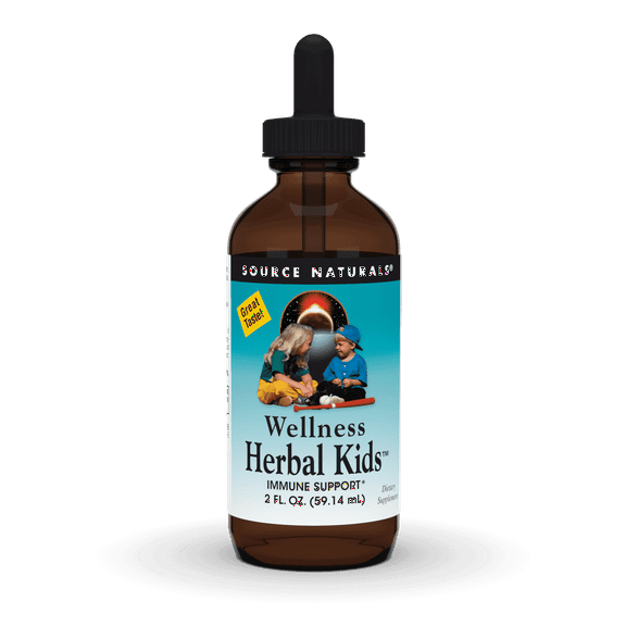 Source Naturals Wellness Herbal Kids , For Immune System Support* Contains Echinacea, Yin Chiao, Elderberry, & More , 2 Fluid oz
