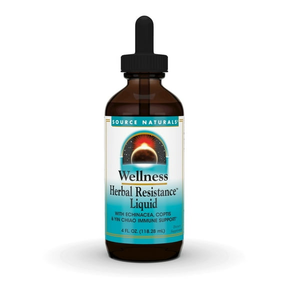 Source Naturals - Wellness Herbal Resistance Liquid with Echinacea, Coptis, and Yin Chiao Immune Support* - 4oz.