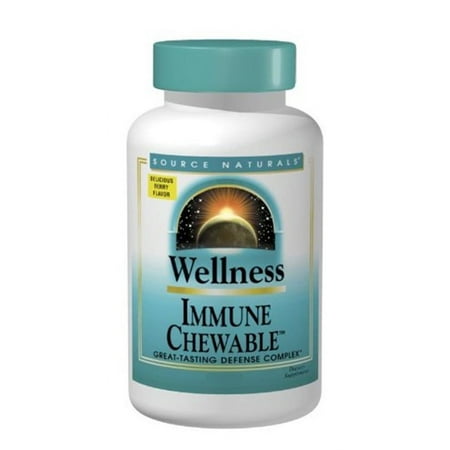 Source Naturals - Wellness Immune Chewable Delicious Berry - 120 Wafers