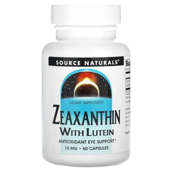 Source Naturals Zeaxanthin with Lutein Antioxidant Eye Support 10 mg 60 Capsules