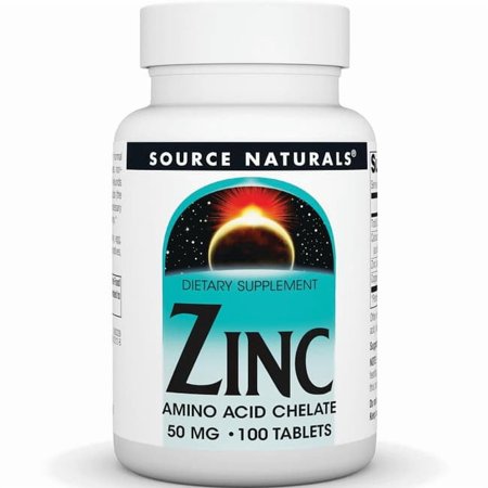 Source Naturals, Inc. Zinc Chelate 50mg 100 Tablet