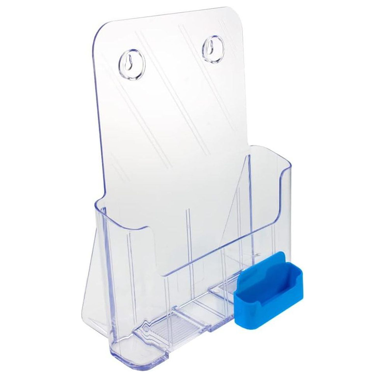 Source One Large Brochure Holder 8.5 x 11 Inches with Business Card Holder (1 Pack, Baby Blue